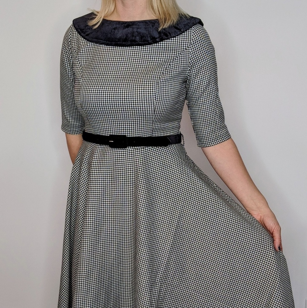 Hell Bunny Vintage Black and White Dress